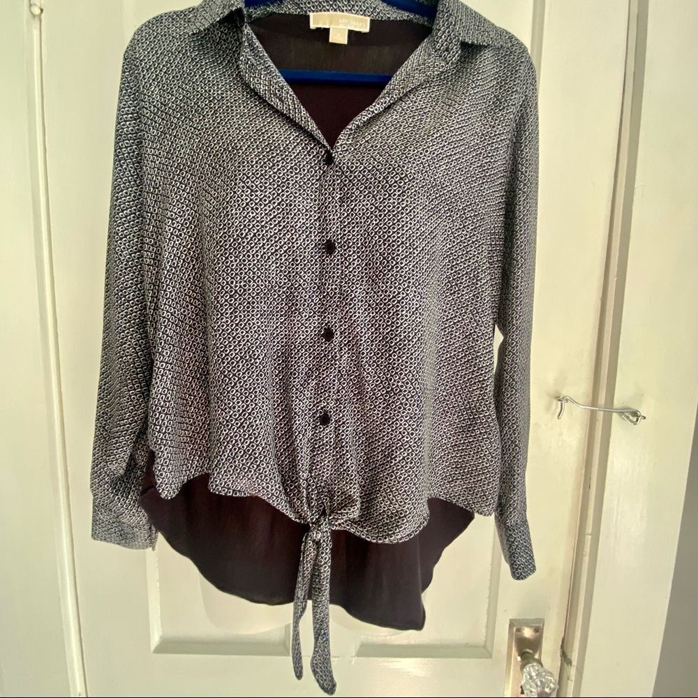 MICHAEL Michael Kors Tie-Front Woman’s Blouse Size Medium